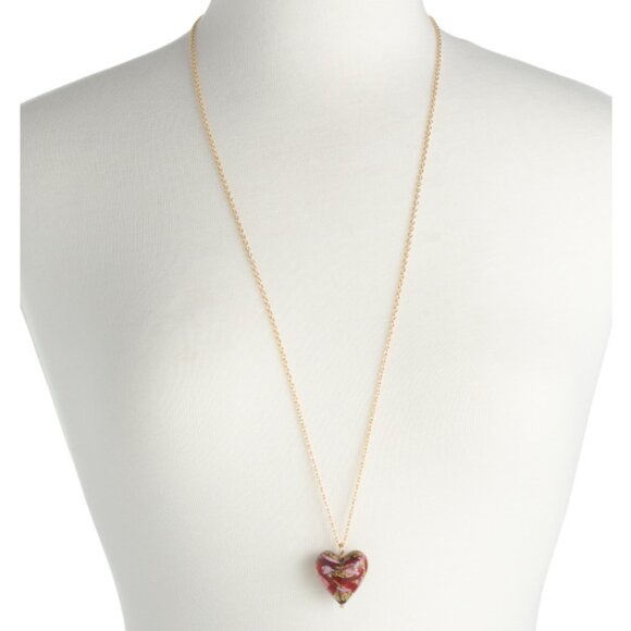 MIA FIORE Gold Made In Italy 18kt Gold Plated Murano Glass Pendant Necklace - Picture 2 of 2